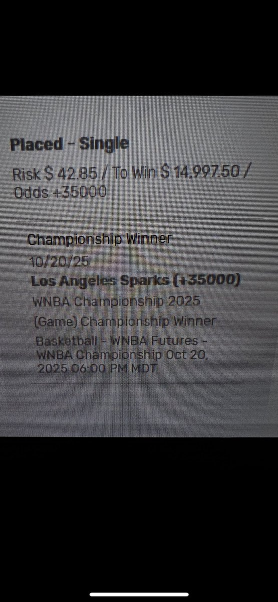 ImARounder's tweet image. Bet my favorite team Los Angeles Sparks to win it all, 350-1 is insane. 5 game Wstreak,they have scored 90+ points last 5. 1GB from 8seed & 2GB from 6seed. My favorite player Cameron Brink about to come back! If they make the playoffs I’ll be watching live at Crypto Arena #Sparks