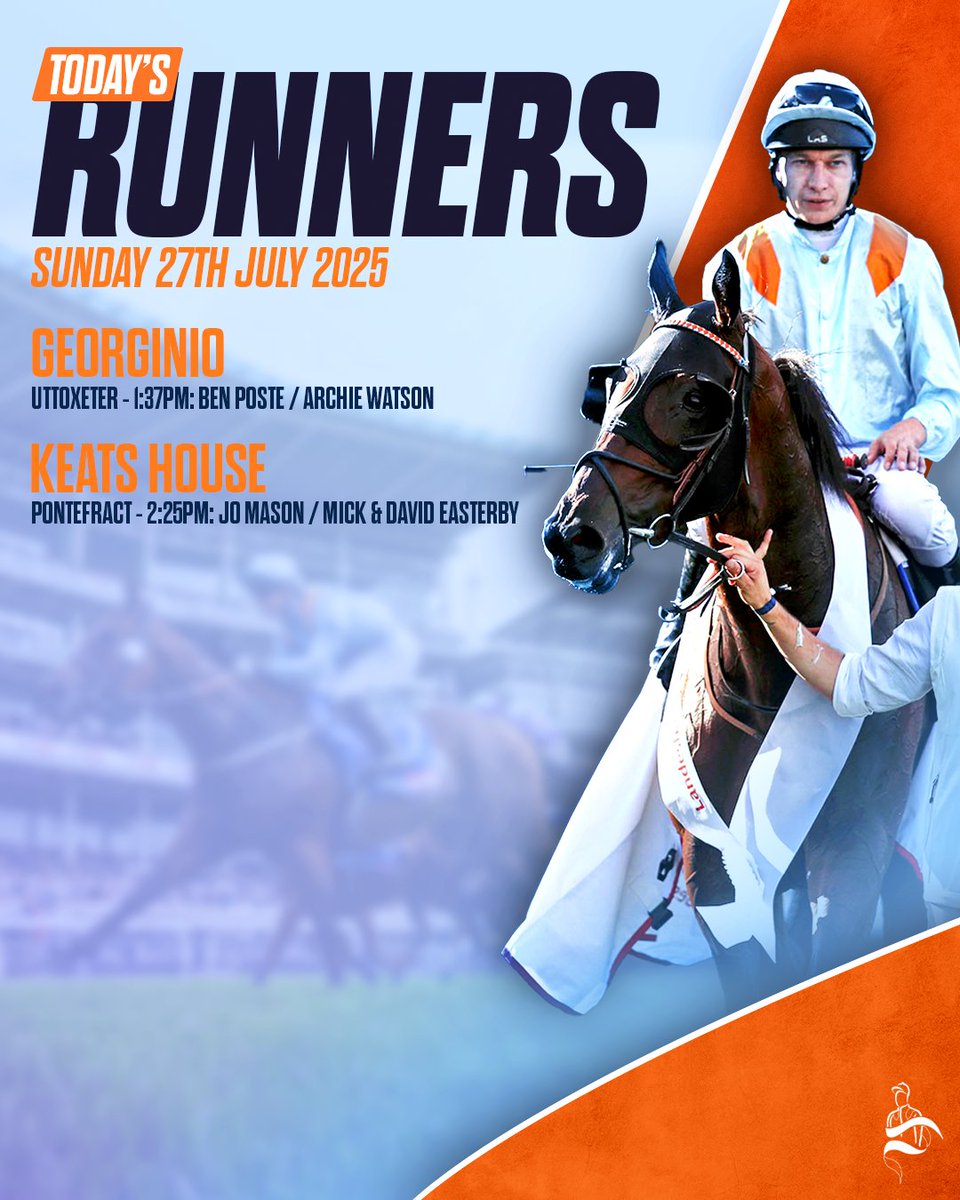MprUpdates's tweet image. We wrap up the week with two runners! GEORGINIO heads to @UttoxeterRaces for his second start over hurdles, while KEATS HOUSE looks to continue his fine form at @ponteraces. Best of luck! #TeamMPR