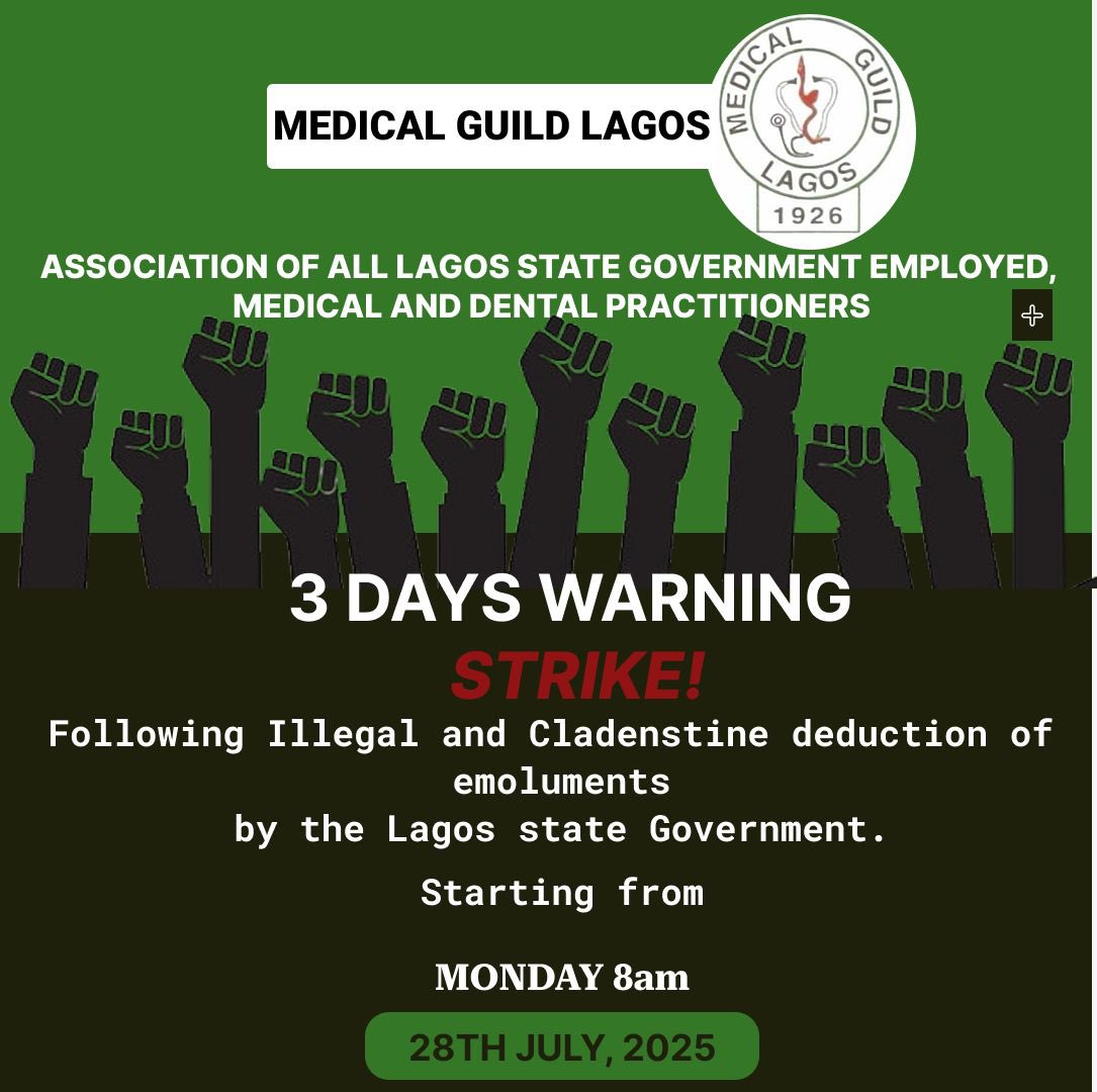 Our Governor Sanwo Olu. I know you are a man who listens to people. 
Kindly tell those behind this illegal deductions to reverse and stop this 
Too many lives again will be lost in these days. Doctors already are endangered in Nigeria. The small number remaining again are crying.