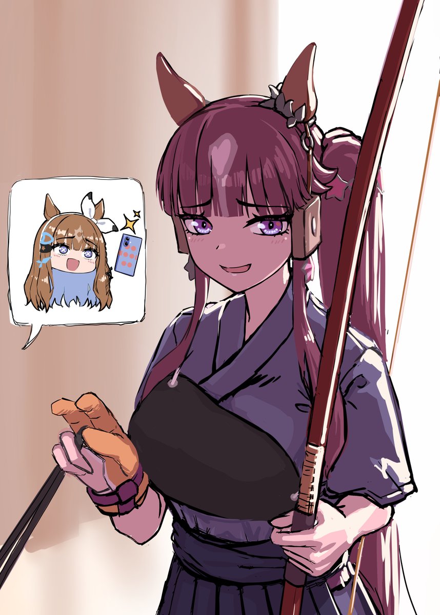 mkm_mikumo's tweet image. いつぞやの弓道着
#ウマ娘