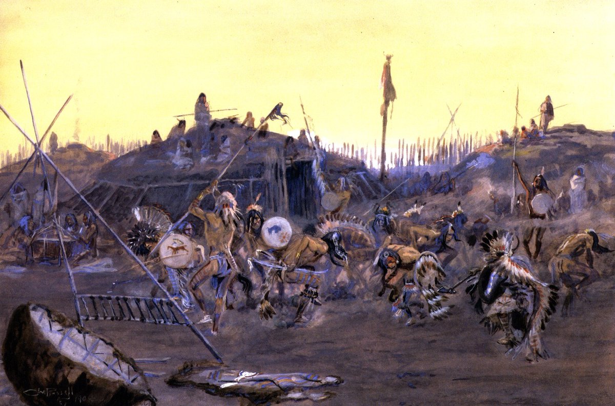 RussellArtBot's tweet image. The Mandan Dance wikiart.org/en/charles-m-r…