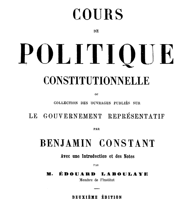 UlrichFromy's tweet image. Benjamin Constant sur l'importance des institutions spontanées face au désir d'uniformité de l'état.📖
"Les intérêts et les souvenirs qui naissent des habitudes locales contiennent un germe de résistance que l'autorité ne souffre qu'à regret, et qu'elle s'empresse de déraciner."