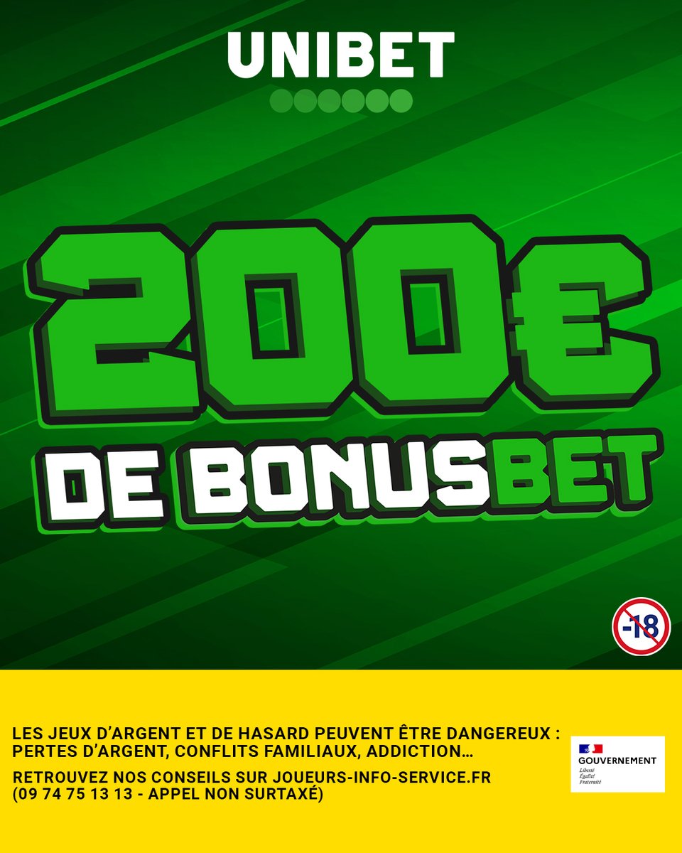 Des Bonusbets pour bien attaquer ton dimanche avec 10 x 20€ à gagner 🤑

👉 RT + ton pseudo pour participer.
🍀 TAS à 17h.