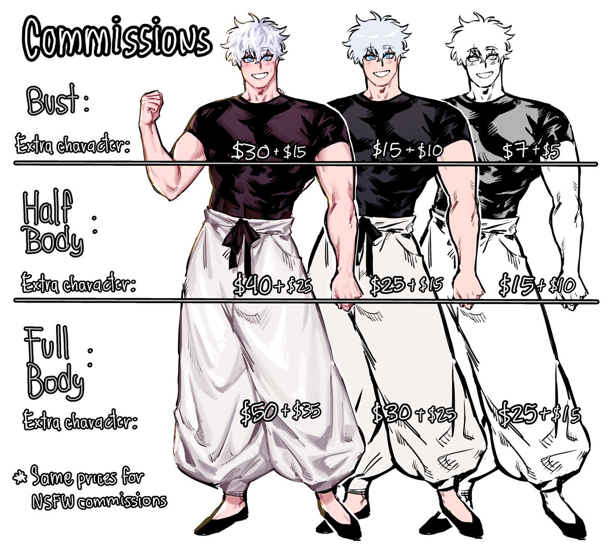 My commissions once again! for anyone interested! 🌸