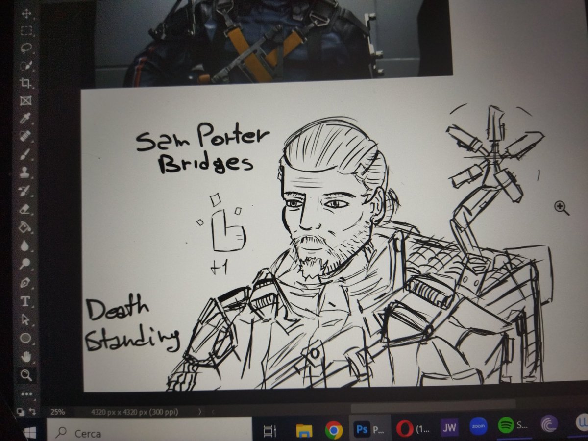 Semirofly's tweet image. Sam Porter Bridges (sketch)✏️
Loved this game a lot!

I will make some Death Stranding pieces as soon as I &quot;reconnect&quot; my Wacom fully.👍
#DeathStranding