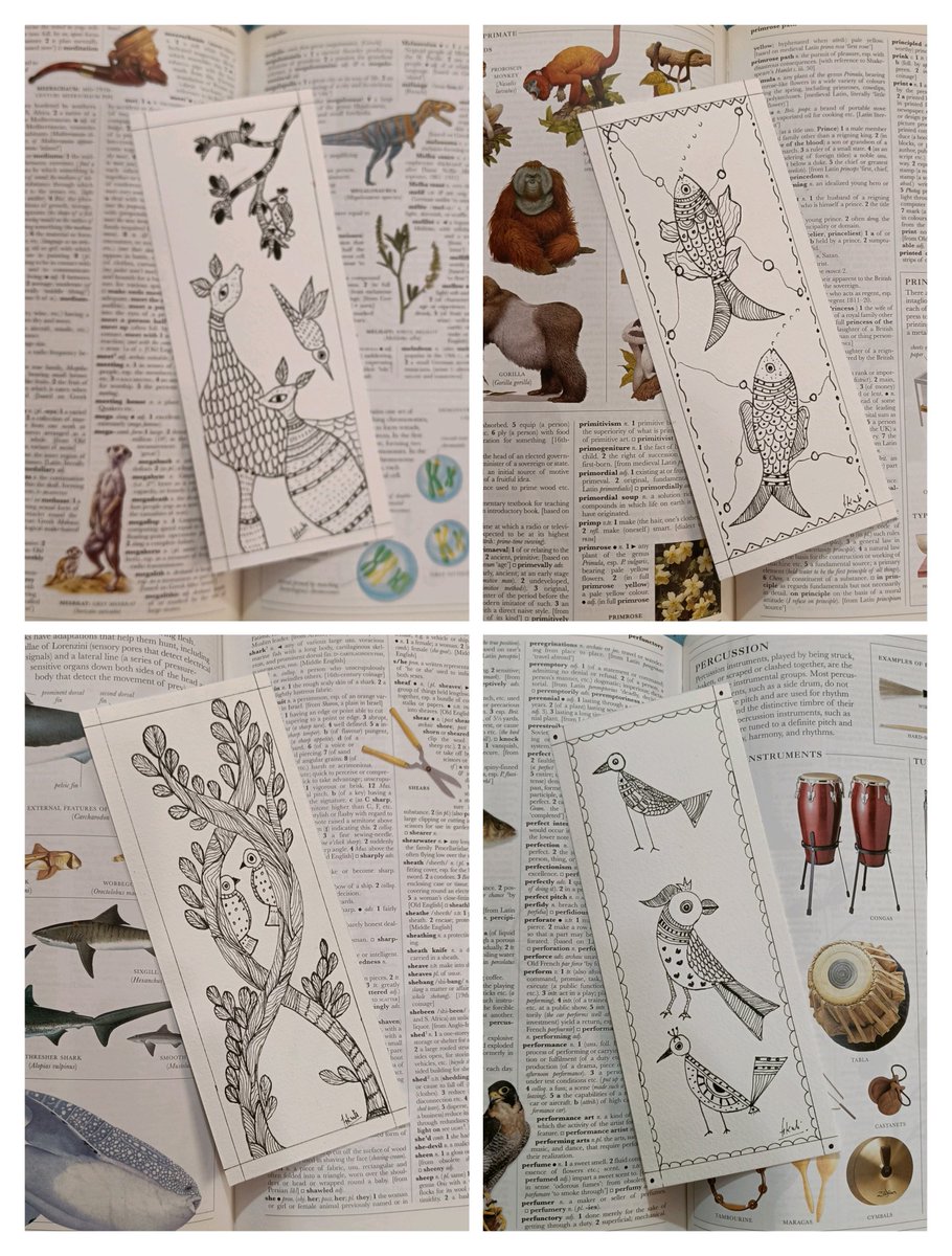 tikulli's tweet image. I sold many handdrawn indian Folk/tribal artworks &amp;amp; bookmarks in last five years along with the painted ones. Many people love the monochrome over colours. If you wish to buy these please DM. Share to support. #incredibleindia #gondart #pattachitra #saura #artforsale #originalart