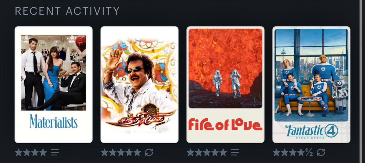 thesaaack's tweet image. love it when the last four movies on lb have the same pattern with posters I quickly frame them it’s a habit