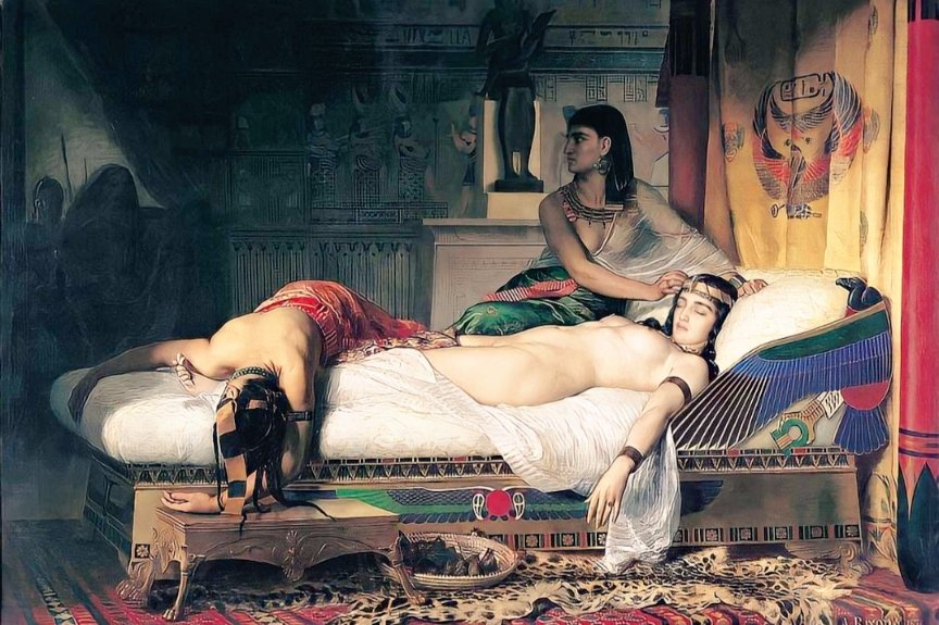 Kandidocordial's tweet image. El deseo de mando y la lubricidad –cuenta Campoamor– impulsaron a Cleopatra a provocar la sensualidad de César y Marco Antonio. No pudo con Augusto y, antes que la esclavitud, prefirió "aplicarse al pecho un áspid que le hizo morir".