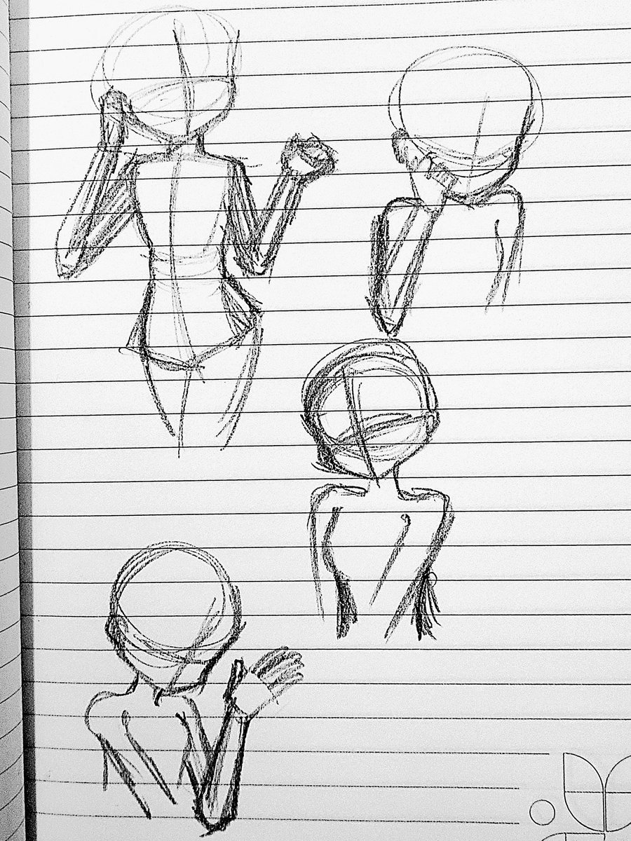 NovarrrDraws's tweet image. Pose doodles on paper

#doodle #traditionalart