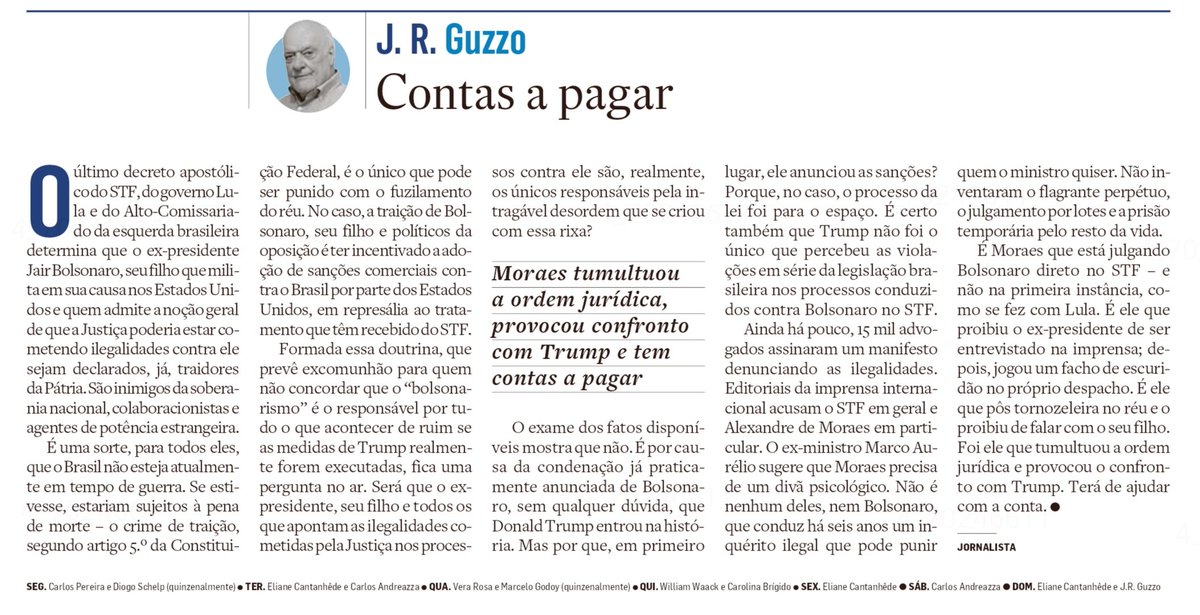 Leiam o artigo do J.R. Guzzo!!