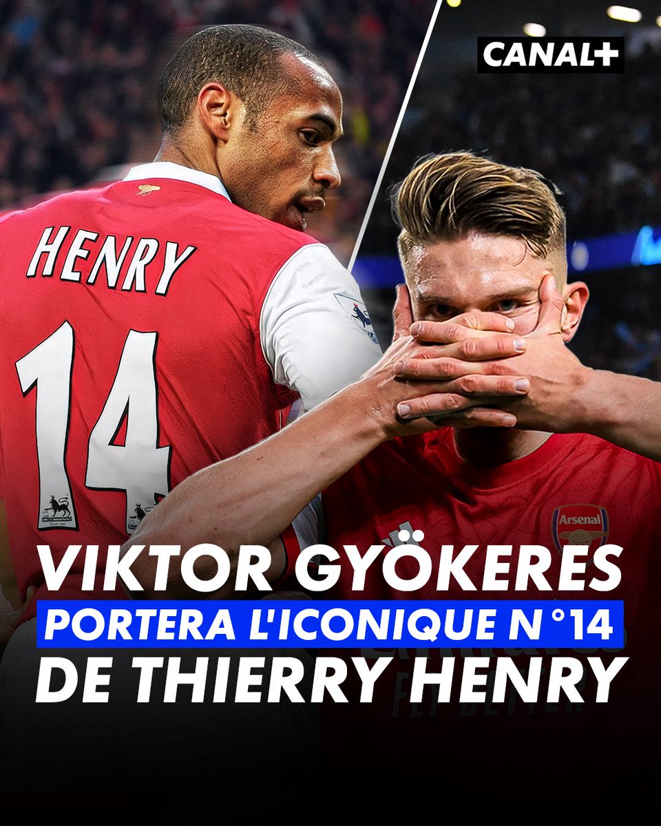 CanalplusFoot's tweet image. 😍 Viktor Gyökeres portera un numéro iconique à Arsenal !