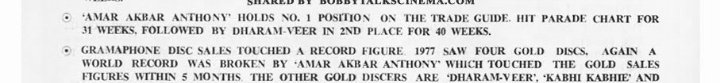 Filmy Aashiq (@filmyaashiq) on Twitter photo The biggest hit of 1977 was #AmarAkbarAnthony followed by #Dharamveer at 2nd place....
(Source : Trade Guide)
Scan credit: <a href="/bobbytalkcinema/">Bobby Talks Cinema</a> Prajiπ The biggest hit of 1977 was #AmarAkbarAnthony followed by #Dharamveer at 2nd place....
(Source : Trade Guide)
Scan credit: <a href="/bobbytalkcinema/">Bobby Talks Cinema</a> Prajiπ