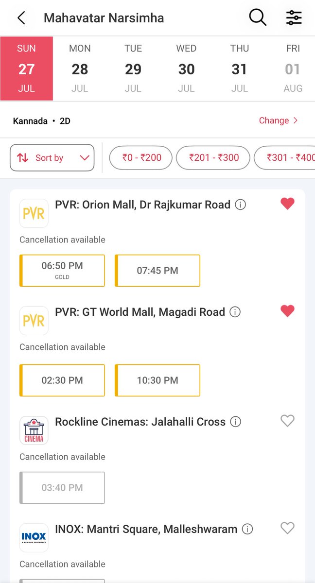 Chanduckhk's tweet image. Tickets for ‘Mahavatar Narsimha’ are selling out fast across Bengaluru!
But why so few screens for Kannada shows? 😢😩
This masterpiece deserves more screens and better showtimes.
#MoreScreensForKannada 🎥🙏
@hombalefilms @ChaluveG @VKiragandur @MahavatarTales