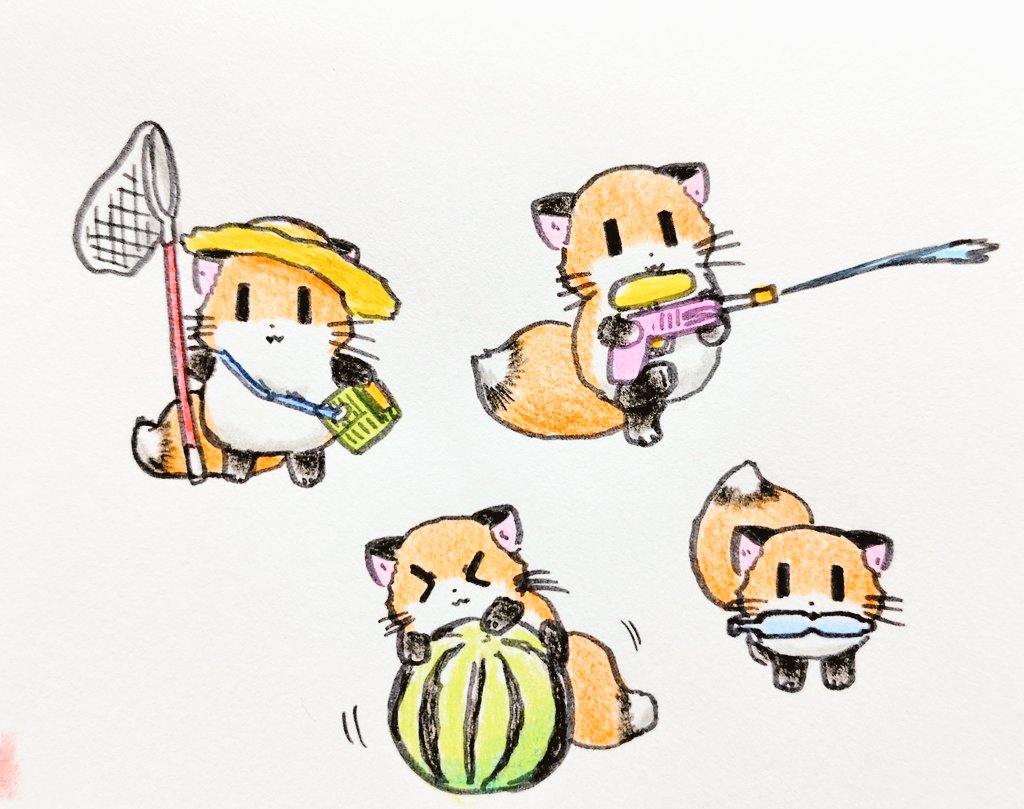 flafox's tweet image. 夏を満喫するきつね