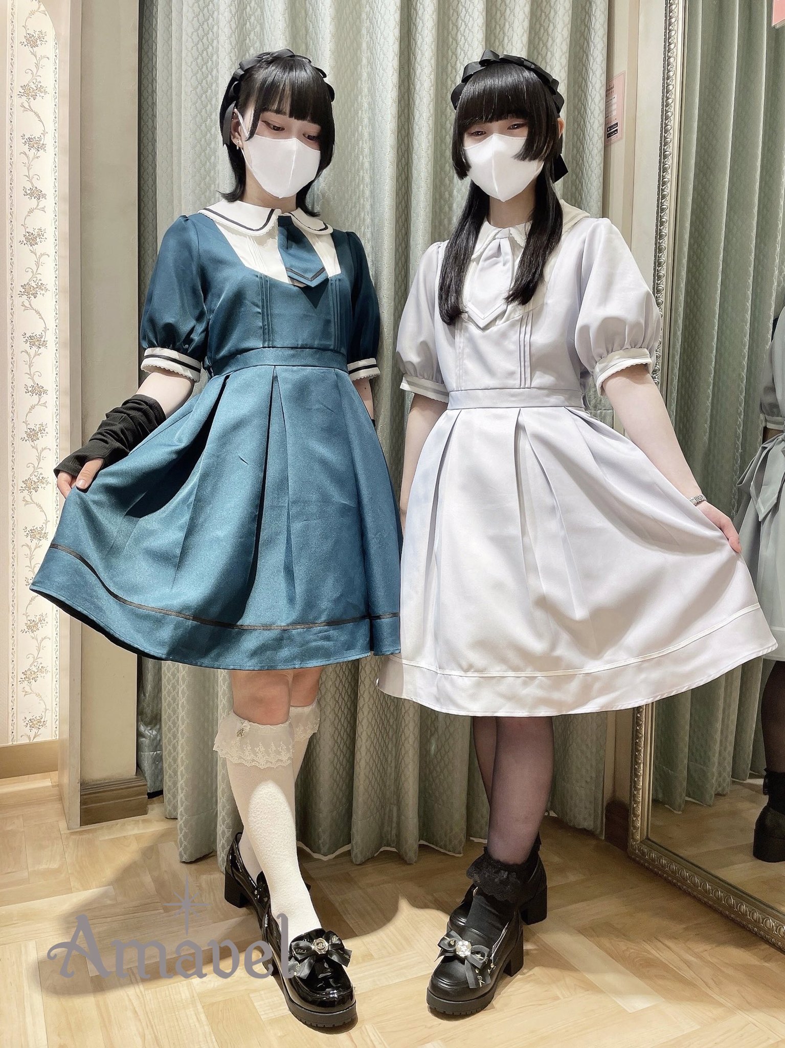 Amavel お嬢様系コーデセット 青系統でお嬢様コーデ💙 #Amavel #アマベル #マルイアネックス
