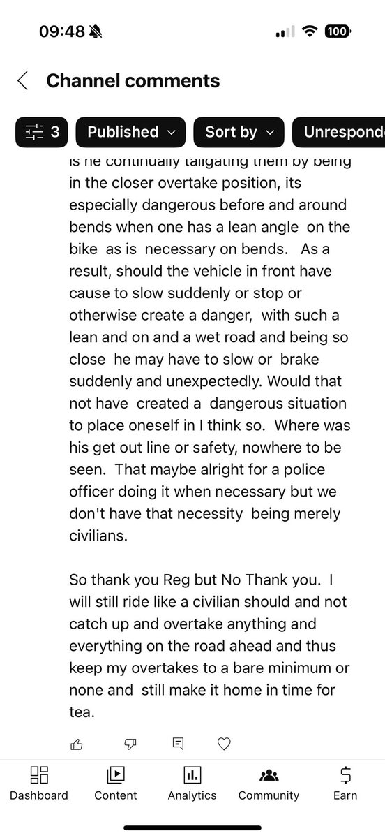 RegLocal's tweet image. A while back, I uploaded a video showing how to overtake if you’re taking an advanced bike course.

My most prolific commenter has found it &amp;amp; thinks I should have made a video about how to not overtake…

youtu.be/isAHKhUZeFE?si…