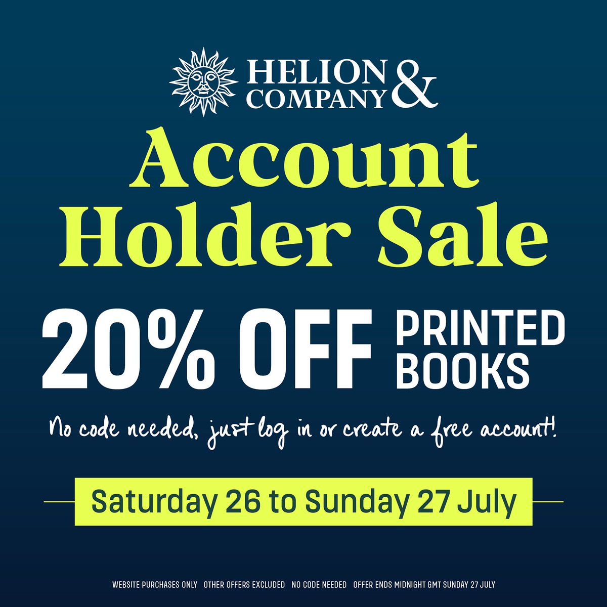 Our Account Holder Sale Ends Today!

Simply sign into your account and the reduced prices will appear automatically across the site.

🗓️ Offer ends midnight BST Sunday 27th July
📚 Includes all printed titles only
🔐 Just sign in to see the savings

New to Helion? It only takes a