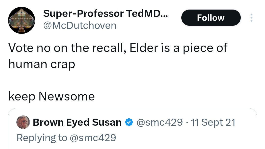 Robin_of_A's tweet image. You'd think that after four years of trying, Teddum's would have figured out how to spell Newsom.