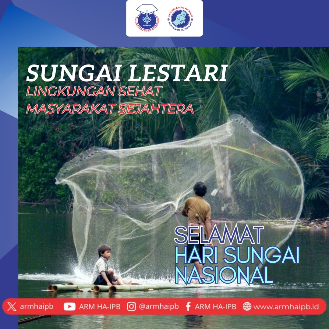 armhaipb's tweet photo. [HARI SUNGAI NASIONAL]
27 Juli 2025

Sungai bersih, warisan bangsa.
Jaga alirannya, rawat hidupnya.
Sungai lestari, bumi lestari.

Masyarakat sejahtera bersama sungai.
Air jernih, hidup berkah.
Rawat sungai, rawat masa depan. https://t.co/grjxavh1Y8