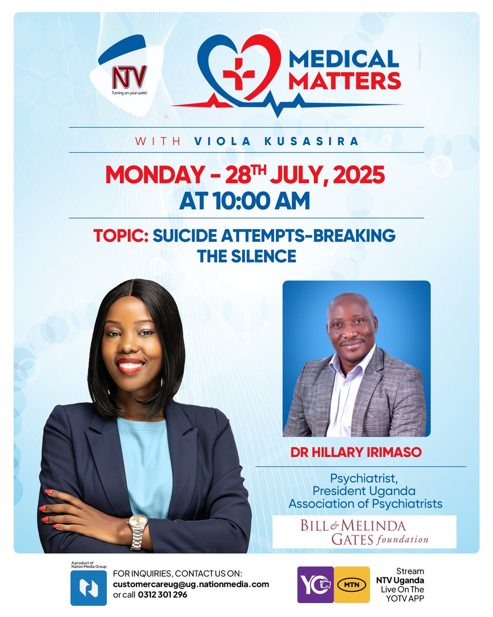 Viola Kusasira 🪷 (@kusasiraviola) on Twitter photo This week on NTV Medical Matters, joined by a psychiatrist, we explore the mental states that could push one past the edge and what to do to find solace before such extremes🙏 #NTVmedicalmatters <a href="/ntvuganda/">NTV UGANDA</a> This week on NTV Medical Matters, joined by a psychiatrist, we explore the mental states that could push one past the edge and what to do to find solace before such extremes🙏 #NTVmedicalmatters <a href="/ntvuganda/">NTV UGANDA</a>