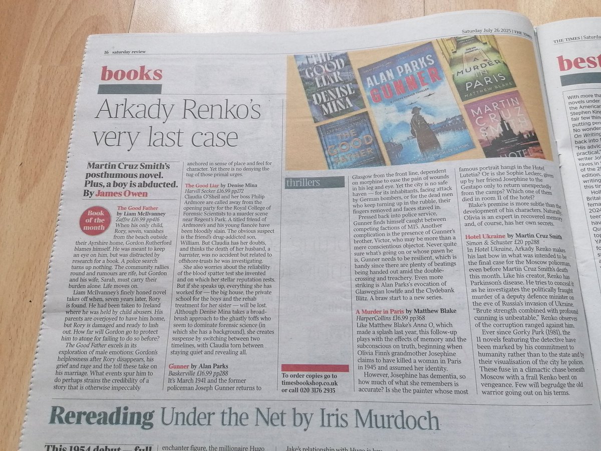 Peter Fleming (@easthullpete) on Twitter photo Congratulations to <a href="/AlanJParks/">Alan Parks</a> as #Gunner is one of <a href="/thetimes/">The Times and The Sunday Times</a> thriller of the month picks. Of course it has to be, but there is very stiff opposition this month! Alan is another of the great authors to visit <a href="/HullNoir/">Hull Noir</a> peterturnsthepage.wordpress.com/2025/06/26/gun… Congratulations to <a href="/AlanJParks/">Alan Parks</a> as #Gunner is one of <a href="/thetimes/">The Times and The Sunday Times</a> thriller of the month picks. Of course it has to be, but there is very stiff opposition this month! Alan is another of the great authors to visit <a href="/HullNoir/">Hull Noir</a> peterturnsthepage.wordpress.com/2025/06/26/gun…