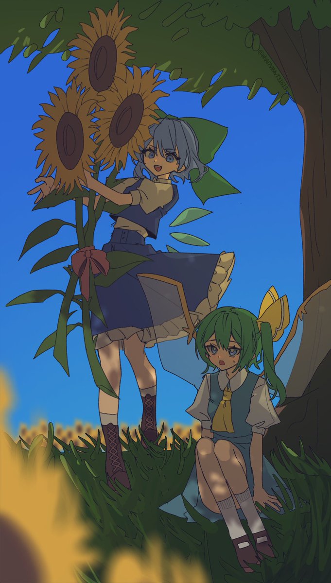ahAI7VIMvT31613's tweet image. ⚠︎タップ推奨　#東方Project #チルノ