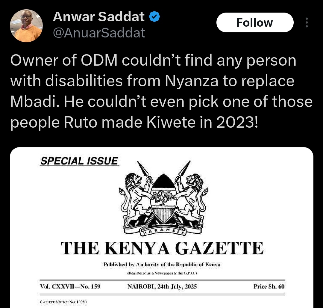 _Yanoh's tweet image. Anwar is one of those people I call foolish by birth. In their small minds, ODM is a Luo party and they get seriously angered when Chama Kubwa refuses to live up to their stupid expectations. Anwar is a natural at this thing called idiocy.