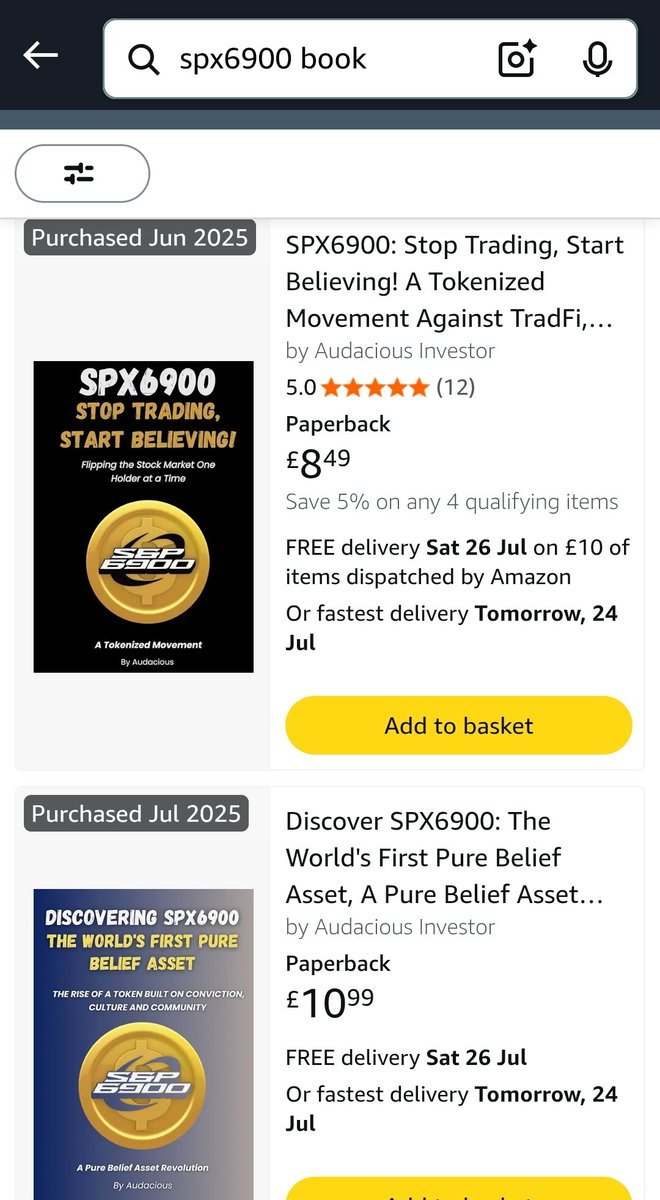 audaciouslnvest's tweet image. This is some advice for people who join the #SPX6900 community and create a book but are finding it hard to gain traction.
I’ve produced two books for SPX6900 on Amazon and one free book. I’m officially not going to make any more. Everything I needed to say is in those two…