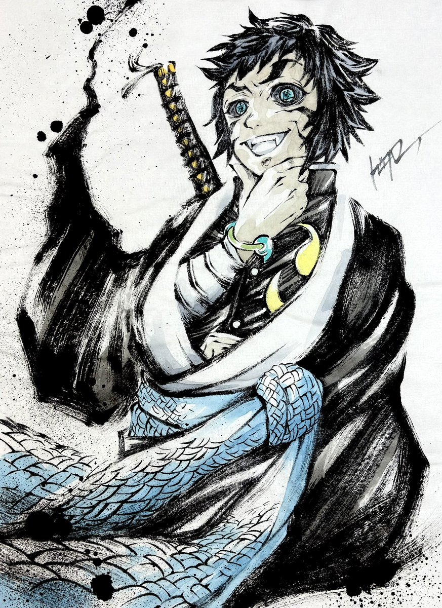 鬼滅の刃 墨絵 我妻善逸 鬼滅の刃 墨絵コレクション 「我妻善