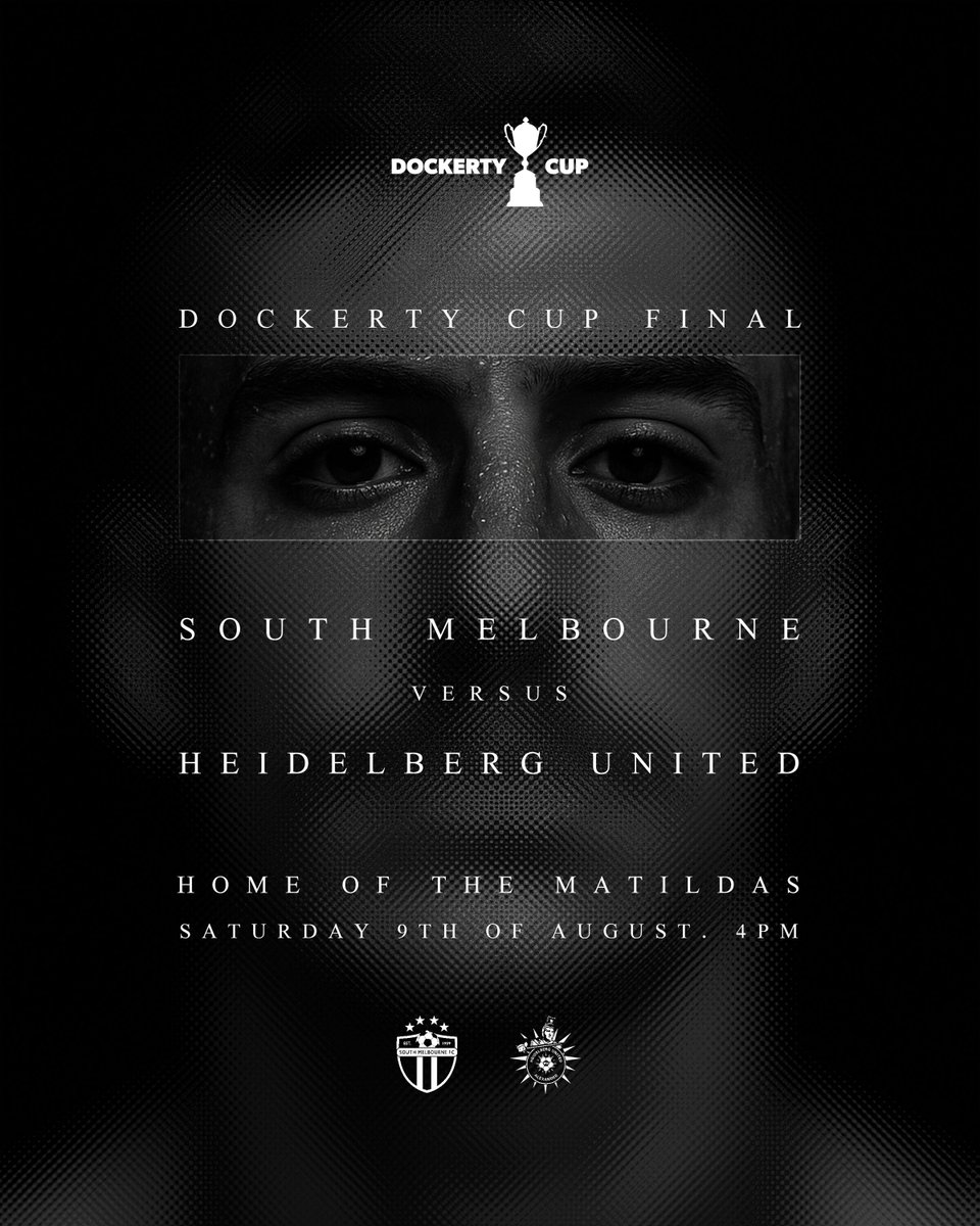 smfc's tweet image. 𝗧𝘄𝗼 𝗪𝗲𝗲𝗸𝘀 𝗔𝘄𝗮𝘆!
We’re set for two massive finals against Heidelberg in both the Dockerty Cup (Men) and Nike FC Cup (Women) and we need the Blue and White army behind us.
Both matches will be played at the Home of the Matildas, with our men in action on Saturday 9…
