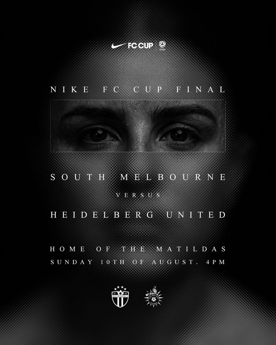 smfc's tweet image. 𝗧𝘄𝗼 𝗪𝗲𝗲𝗸𝘀 𝗔𝘄𝗮𝘆!
We’re set for two massive finals against Heidelberg in both the Dockerty Cup (Men) and Nike FC Cup (Women) and we need the Blue and White army behind us.
Both matches will be played at the Home of the Matildas, with our men in action on Saturday 9…