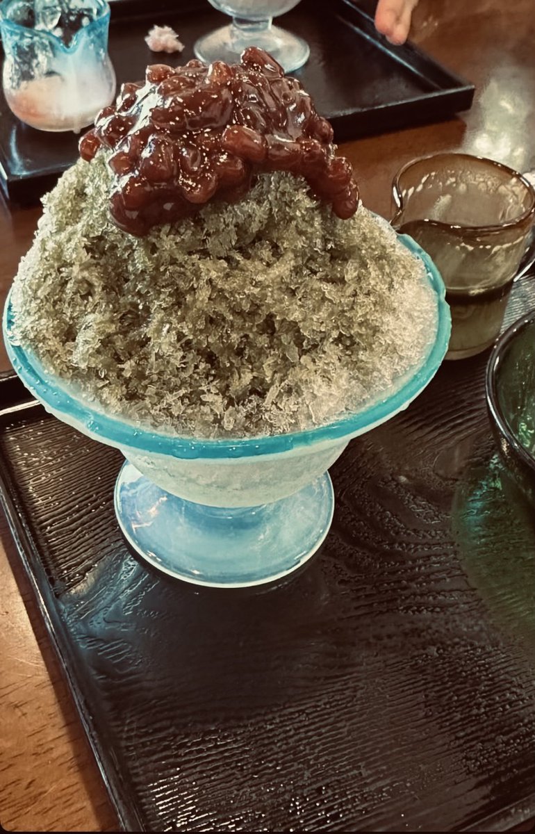 寿司からの抹茶かき氷。贅沢な時間。