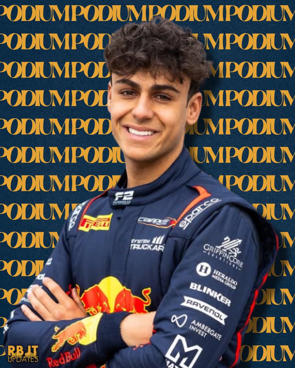 RBJTUpdates's tweet image. Podium for Arvid Lindblad at Spa! 🏆
An impressive drive in tricky conditions earns him a P2 finish in the F2 feature race!
#RBJT #F2 #BelgianGP