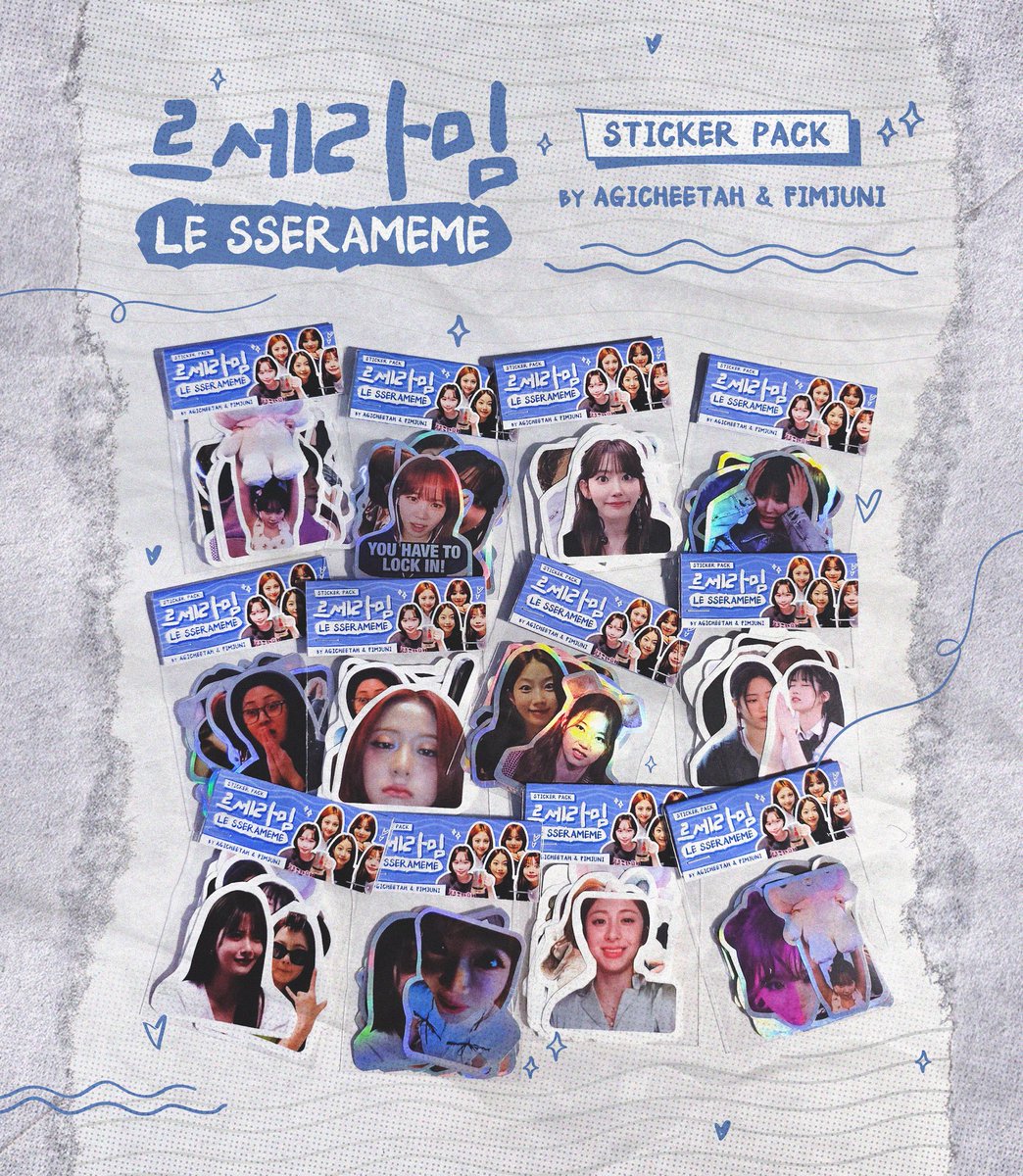 agicheetah's tweet image. easy crazy hot in manila
— fan support by @agicheetah & @fimjuni
୨୧ le sserameme sticker pack ୨୧
⟡ 1:1, limited quantity
⟡ must rt & like
⟡ dm for trades
⟡ time & location tba
#EASY_CRAZY_HOT_IN_MANILA
#EASY_CRAZY_HOT #LE_SSERAFIM