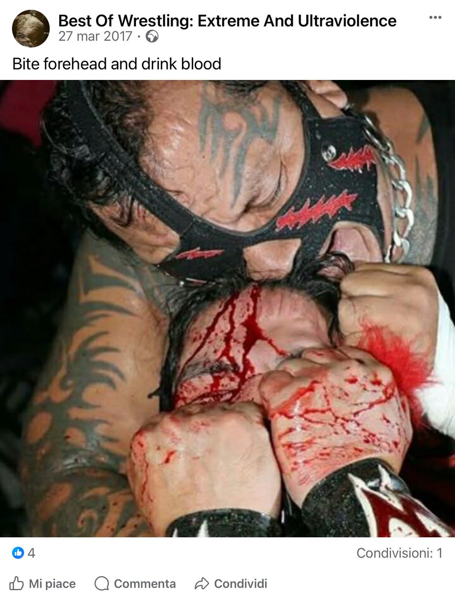 VperVitriol's tweet image. Sempio, “anima rara, ragazzo gentile”

Dal suo FB si sa che ama del wrestling laversione ultraviolenta dei Deathmatch dove sangue e ferite si sprecano

Ricordiamo che AnSe è indagato per omicidio, che ama il combattimento e il neopaganesimo di ultradx
Leggi i miei post

#garlasco