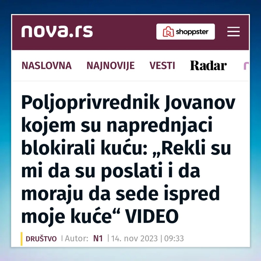 cikafranjo's tweet image. Žalite se što vam narod dolazi na adrese, a zaboravili ste kad ste poslali svoje siledžije da blokiraju kuću ovog čoveka. Nije mogao čak ni dete da odvede kod lekara.
nova.rs/vesti/drustvo/…