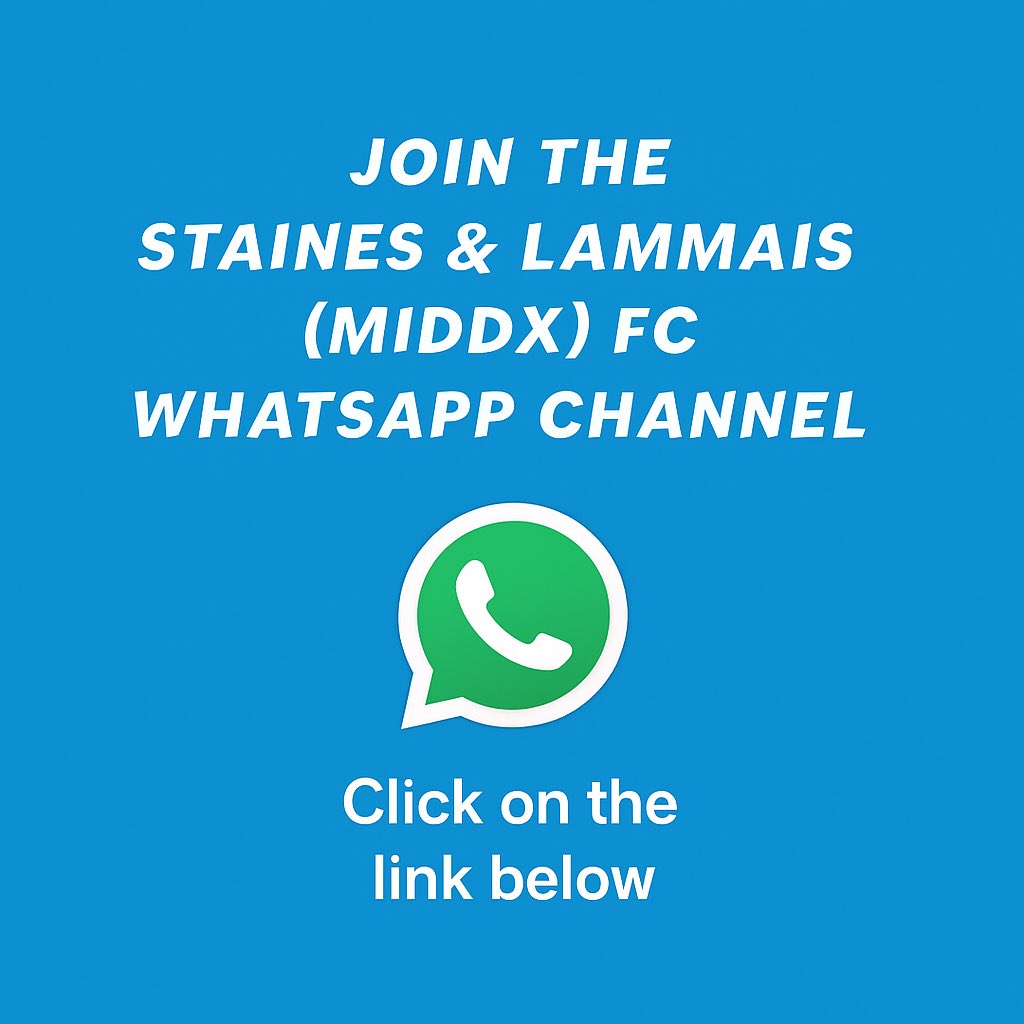 SLammasMiddxFC's tweet image. S&L(M)FC WhatsApp Channel
Join the Staines & Lammas (Middx) FC WhatsApp Channel to keep up to date with club news
To follow and join the Channel, select this link here on your phone; chat.whatsapp.com/CWTGnhBrKo7IsE…
When joining, do not forget to ‘unmute’ the Channel
#UTL 🔵🟡