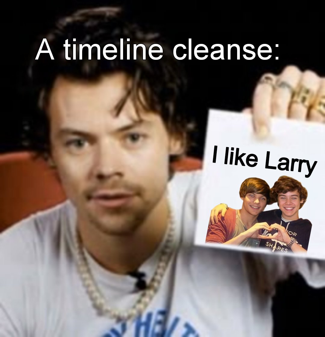 ElDagger28's tweet image. Since my last vid reached sooo many people😭, quick note: I AM A LARRIE. I make memes about 1D AND LARRY.
If that’s not your thing, please block me now - I’m here to have fun, not argue or ruin your mood. Let’s protect both our peace ✌️ 

To the new larries: I already love you ❤️