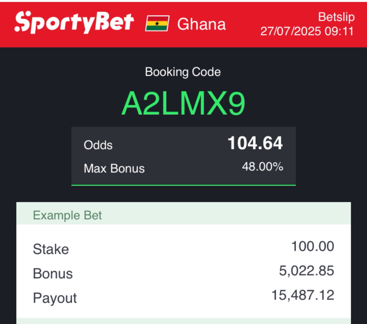 Godofrollover's tweet image. Stake this 100+ odds guys