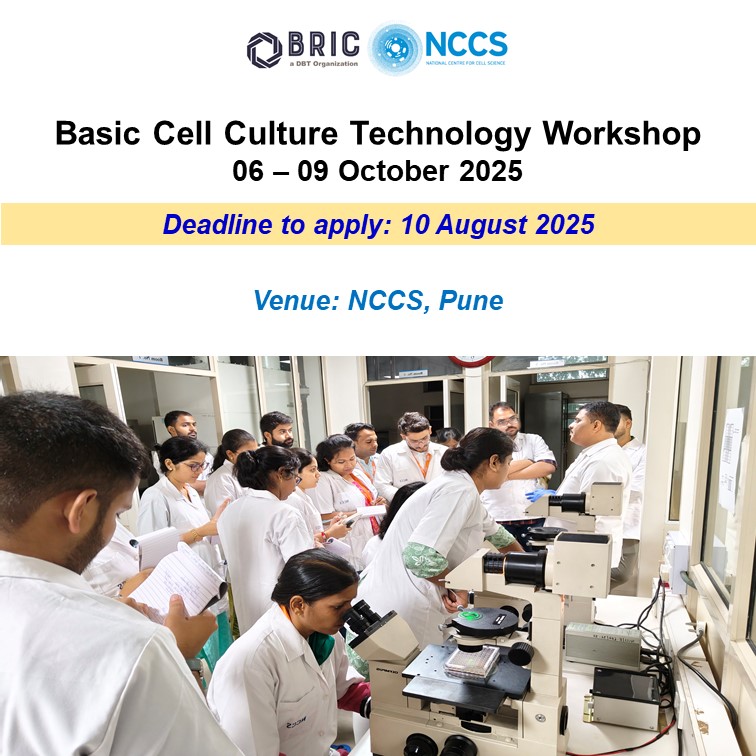 helpBIOTECH's tweet image. 🟥NCCS Pune National Hands-on Training Workshop Basic Cell Culture Technology | October 6 – 9, 2025
helpbiotech.co.in/2025/07/nccs-p…
@DBT_NCCS_Pune