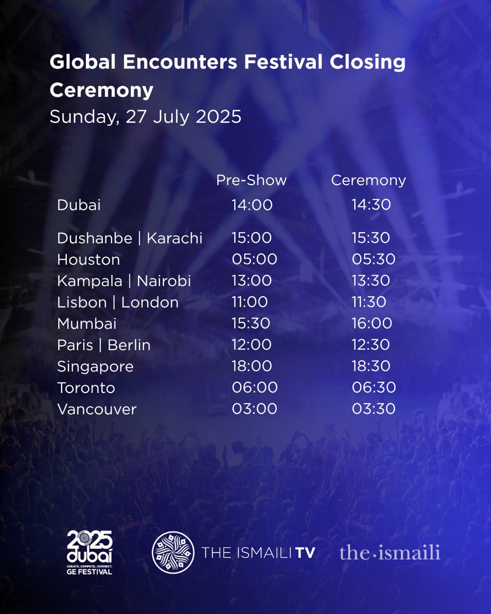 TheIsmaili's tweet image. We are just under an hour away from the beginning of the Closing Ceremony Pre-Show! Tune in to The Ismaili TV to follow along (tv.ismaili).