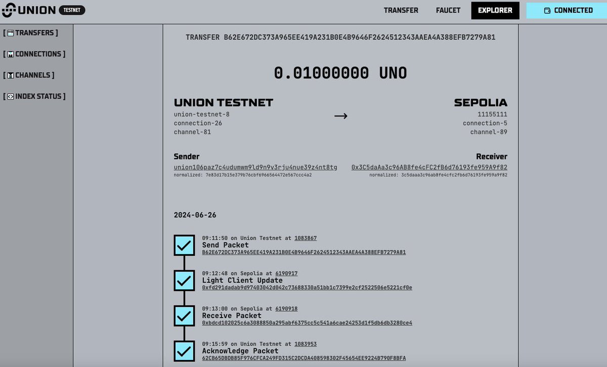 If you started  <a href="/union_build/">Union</a> testing in this era,  then you'll definitely appreciate what the team has done so far.
Making transfer so seamless, no more glitches or waiting forever for a task to go through, I was there and I'm here now, i know the difference, and <a href="/corcoder/">cor</a> is the