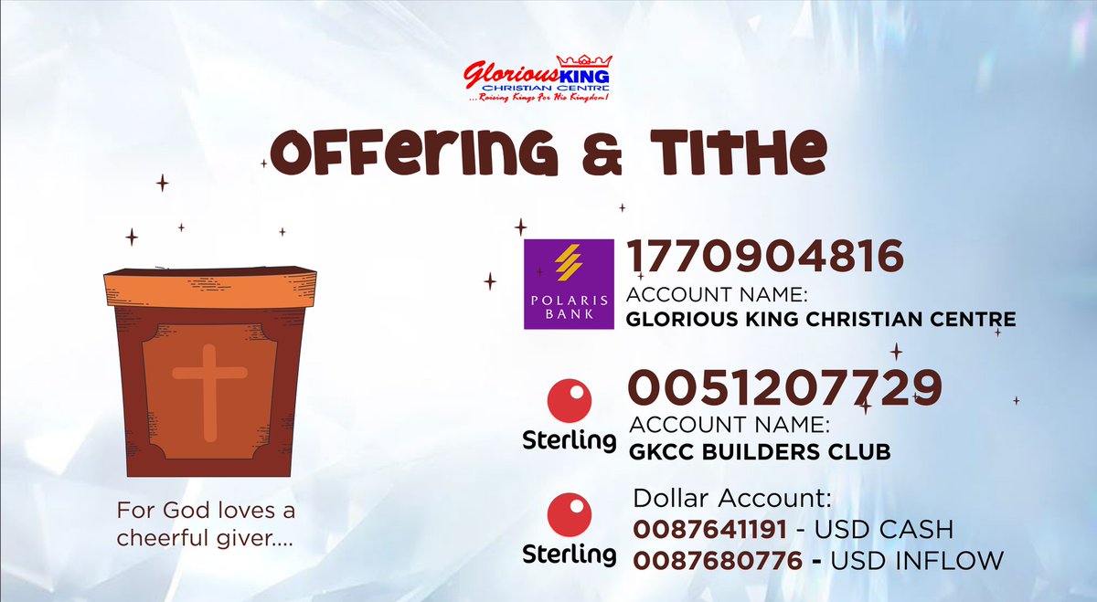 GloriousCentre's tweet image. 💰 Tithe & Offering Time
Don’t just give — sow into your comeback.
Your seed today speaks into your next season.
God is not done with you — He's setting you up for more.
📺 youtube.com/live/wCGGbtrM2…
#FromSetbackToComeback #GKCC #GloriousMen #WAFCON