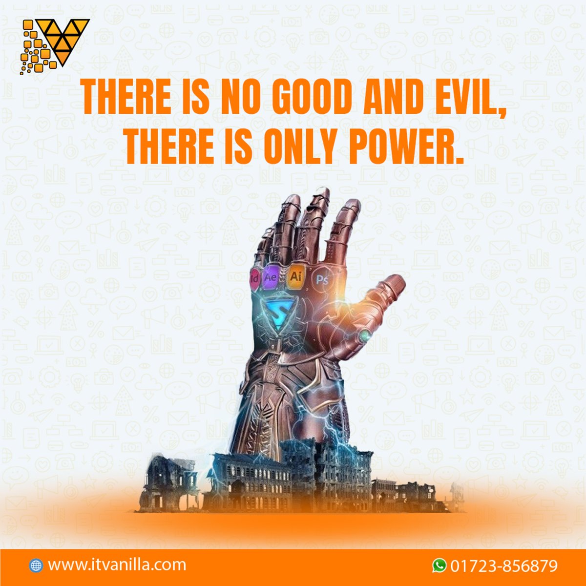 ITvanilla1's tweet image. 🔸 &quot;There is no good and evil, there is only power.&quot;
In the creative world, power doesn&apos;t come from magic — it comes from skill, vision, and execution.
Here’s what true design power looks like in 2025:

🌐 itvanilla.com
📞 01723-856879