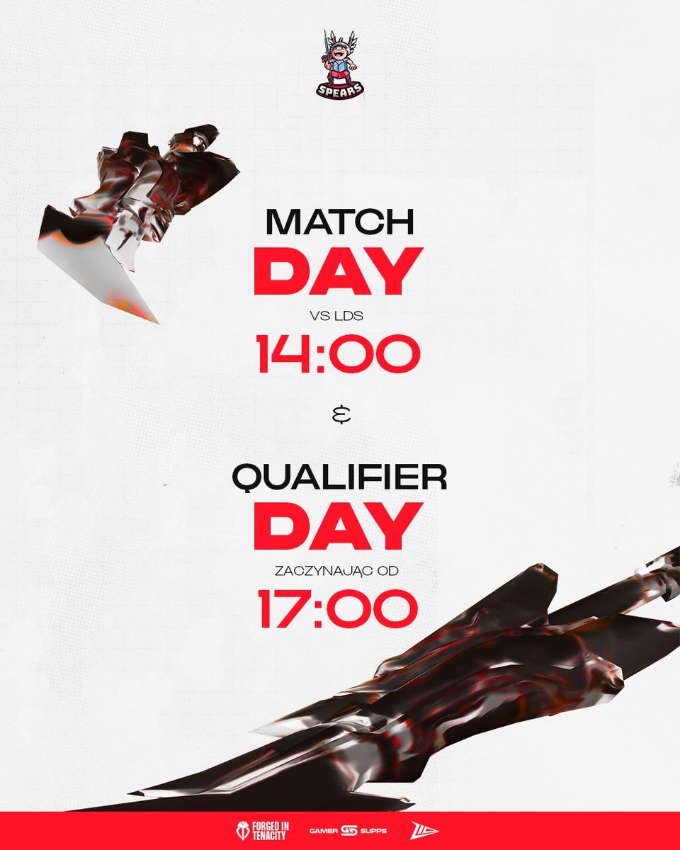 Dziś czeka nas dzień pełen emocji i gry! 🔥

⏰ 14:00 - ruszamy z 2. meczem w <a href="/AlmostPro_LoL/">ALMOST PRO</a> , a na naszej drodze staje <a href="/Lodis/">LODIS</a>!
⏰ 17:00 - kolejne podejście w <a href="/ARRMYgg/">arrMY</a>, cel jest jeden - slot!

#WeMakeHeroes #Z10WIN