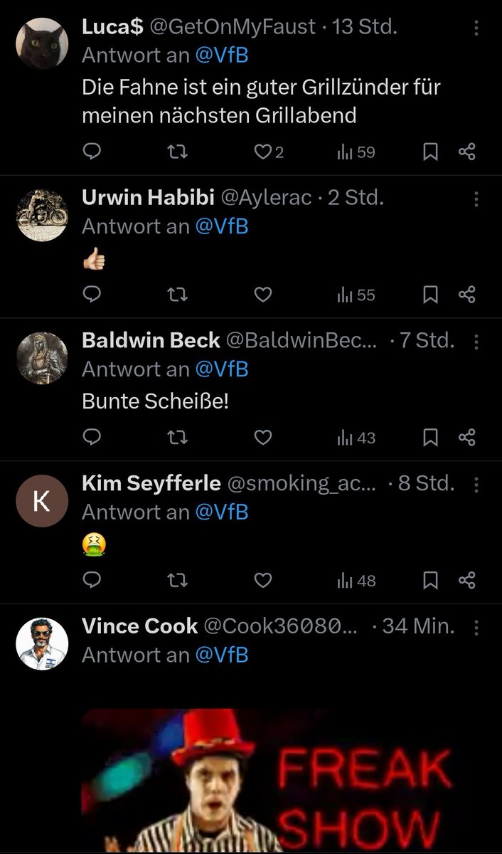 AdamTios's tweet image. Ich dachte ich schaue mir mal den Meltdown der AfD-Wähler an zum CSD.
Dabei reichte nur ein Blick auf #buntundwild Post vom VfB Stuttgart.
Ist es das geringe Ego?
Die Angst selbst entlarvt zu werden?
Oder einfach nur Dummheit?
#CSDBerlin