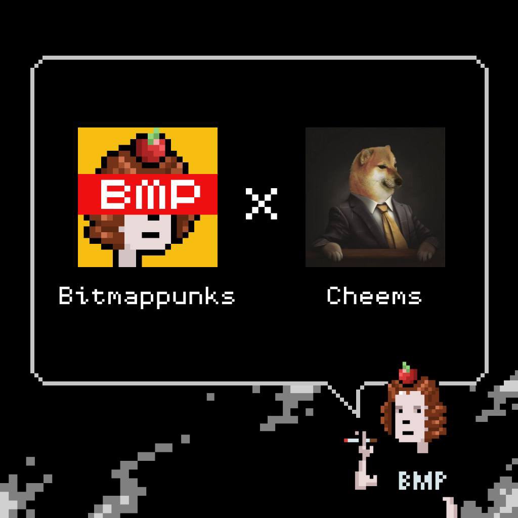Pleased to announce our partnership with <a href="/bitmappunksnft/">BitmapPunks</a> — warmly welcomed by Lord Cheems himself! 🐶

BitmapPunks is a fully on-chain, ultra-large hybrid collection powered by ERC404 on <a href="/BNBCHAIN/">BNB Chain</a>

With its innovative mechanics, it brings fresh, exciting use cases to the BSC
