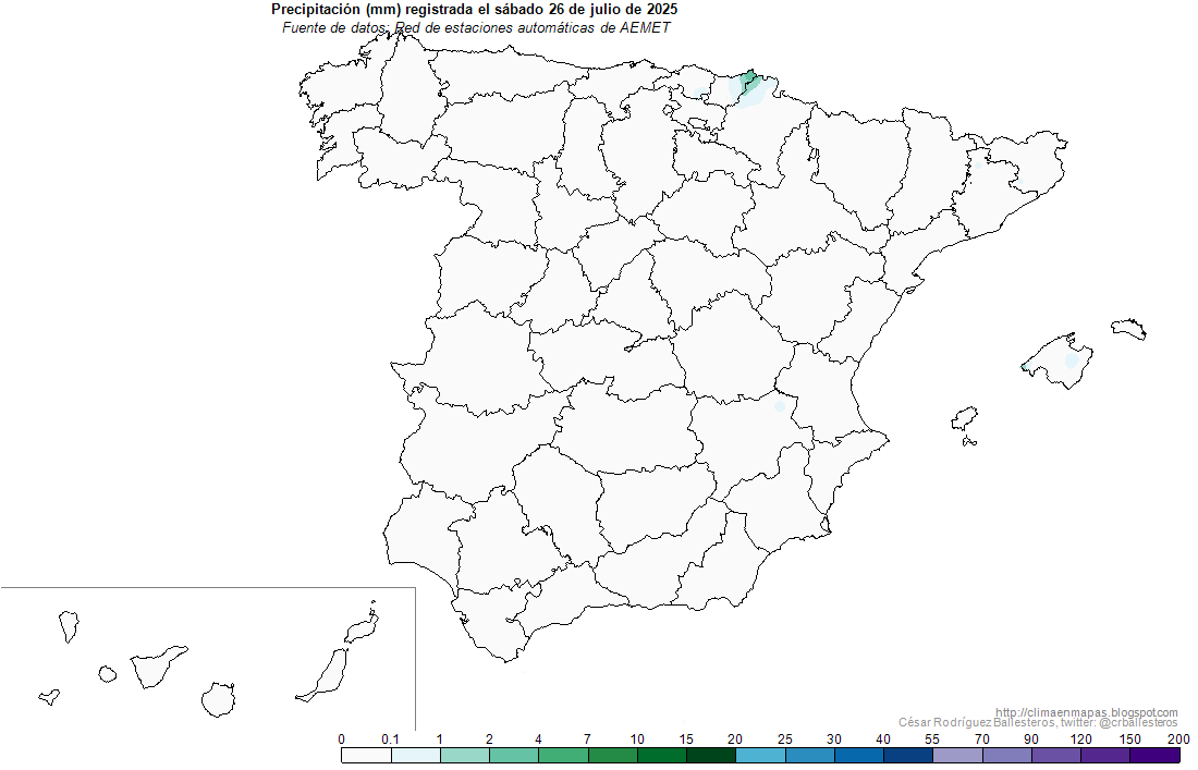 #Precipitación registrada ayer sábado 26 de julio. #ClimaEnMapas.
climaenmapas.blogspot.com/p/tobs072025.h…