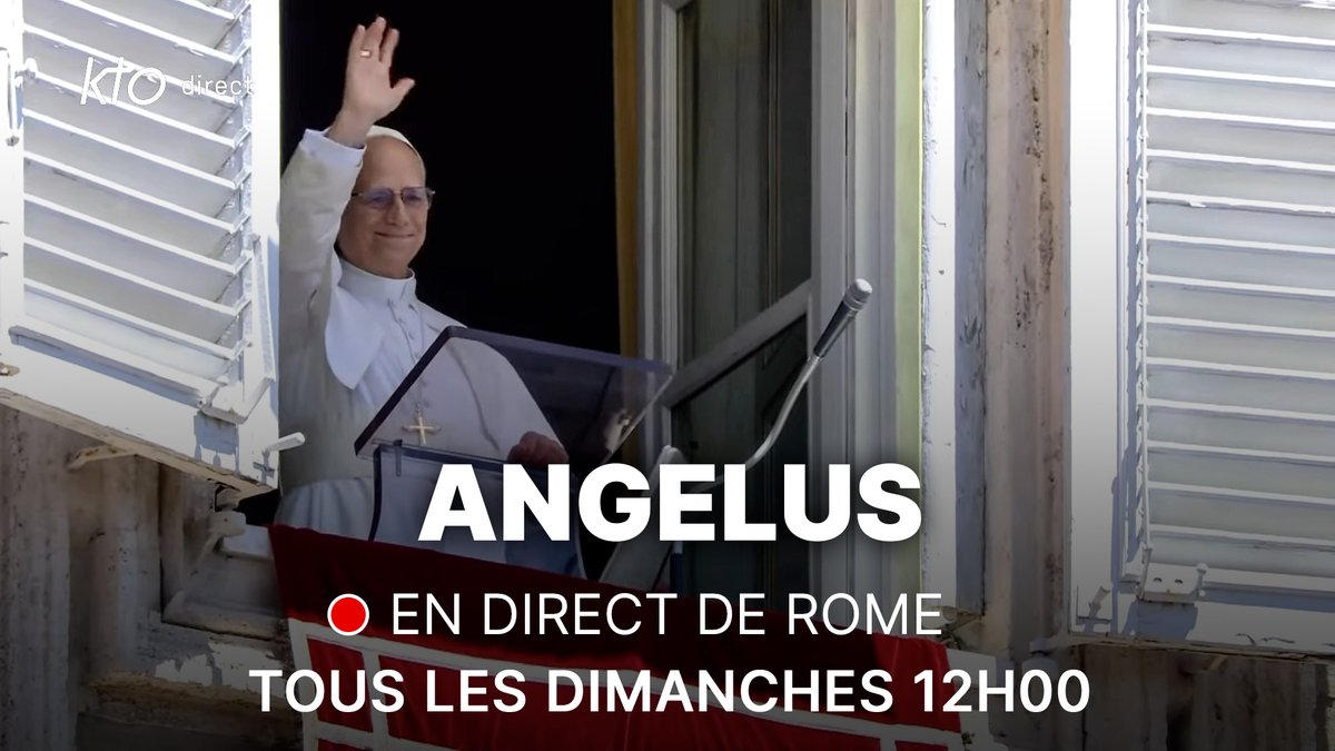 KTOTV's tweet image. 🔴Ce dimanche 27 juillet à 12h, KTO retransmet la prière de l'#Angélus avec le pape #LéonXIV, en direct de Rome.
👉En direct sur @KTOTV et youtube.com/live/3tUjx1Q0g…