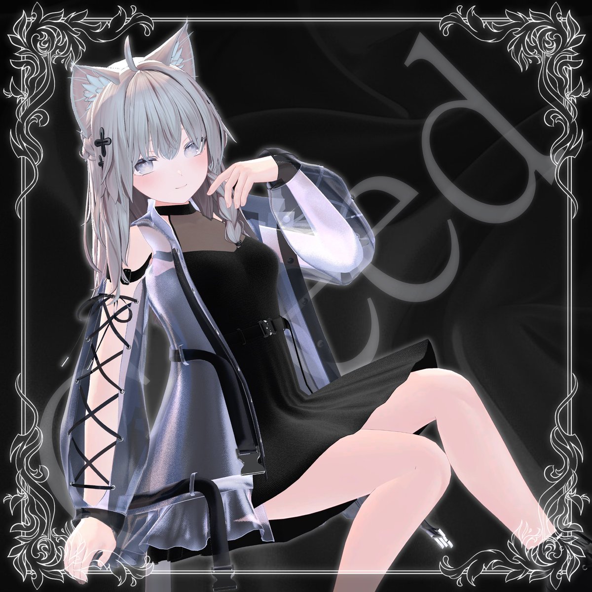 Euclase_ACVI's tweet image. 【衣装の販売、及び、RTキャンペーン+セール】
「グリード -Greed-」の販売を開始しました。
半透明の肩出しジャケットに加えて、ドレスと靴がセットの衣装です。
07/31 24:00までセールを実施中です。
euclase-shop.booth.pm/items/7232832
【RTキャンペーンについて】…